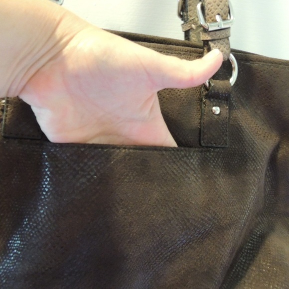 Dana Buchman Brown Faux Snakeskin Accent - Picture 4 of 7